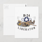 B-24 Liberator Postkarte (Vorne/Hinten)
