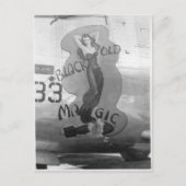 B-24 Nose Art "Old Black Magic" Postkarte (Vorderseite)