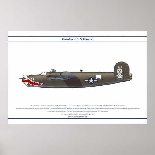 B-24J USA 90BG 1 POSTER (Vorne)