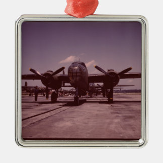 B-25 Bomber Silbernes Ornament