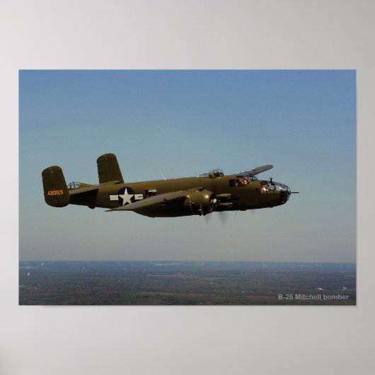 B-25 Mitchell-Bomber-2-Plakat Poster (Vorne)