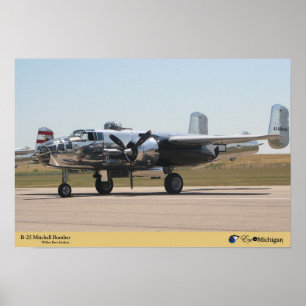 B-25 Mitchell Bomber-Flugzeug Poster