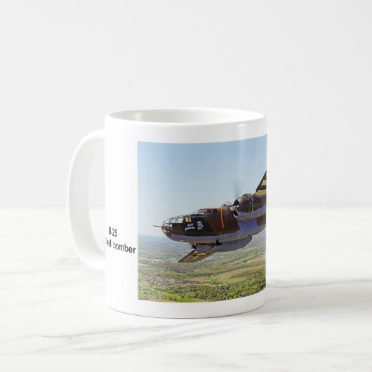B-25 Mitchell Bomber-Tasse Kaffeetasse (Vorderseite Links)