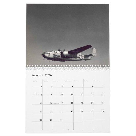 B-25 Mitchell Kalender (Mär 2026)