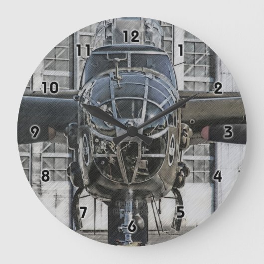B-25 Mitchell - Lookin' at You - Clock Große Wanduhr (Vorderseite)