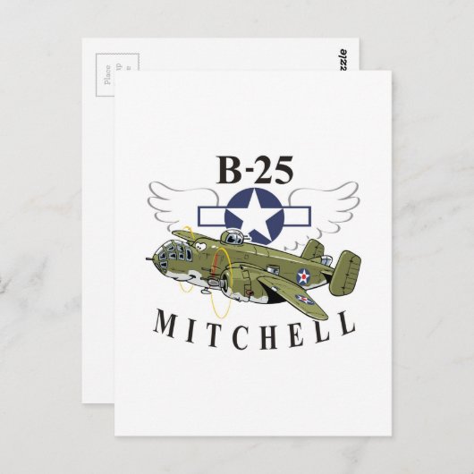 B-25 Mitchell Postkarte (Vorne/Hinten)