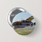 B-25 Mitchell-Vintage-Flugzeug Button (Vorne & Hinten)