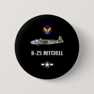 B-25 Mitchell-Wwii-Bomber der militärischen Luftwa Button