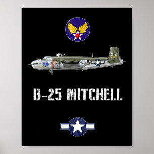 B-25 Mitchell-Wwii-Bomber der militärischen Luftwa Poster