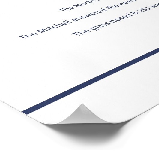 B-25 USA POSTER (Ecke)