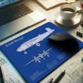 B-25B Mitchell Doolittle - Airplane Blueprint ABD Mousepad