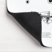 B-25B Mitchell Doolittle - Airplane Blueprint BD Mousepad (Ecke)