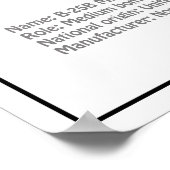 B-25B Mitchell Doolittle - Airplane Blueprint BD Poster (Ecke)