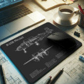 B-25B Mitchell Doolittle - Airplane Blueprint PD Mousepad