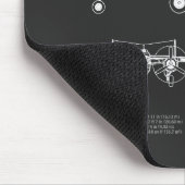 B-25B Mitchell Doolittle - Airplane Blueprint PD Mousepad (Ecke)