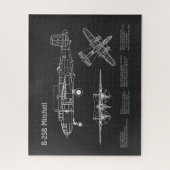 B-25B Mitchell Doolittle - Airplane Blueprint PD Puzzle (Vertikal)