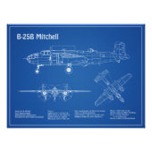 B-25B Mitchell Doolittle - Flugzeugkonzept AD Fotodruck (Vorne)