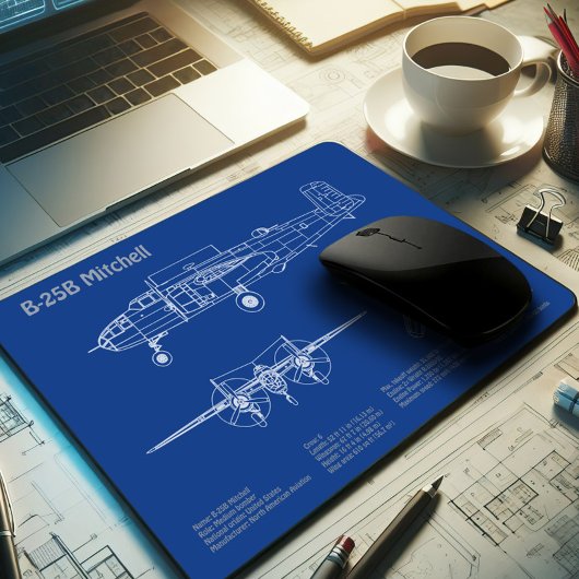 B-25B Mitchell Doolittle - Flugzeugkonzept AD Mousepad