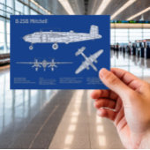 B-25B Mitchell Doolittle - Flugzeugkonzept AD Postkarte