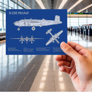 B-25B Mitchell Doolittle - Flugzeugkonzept AD Postkarte