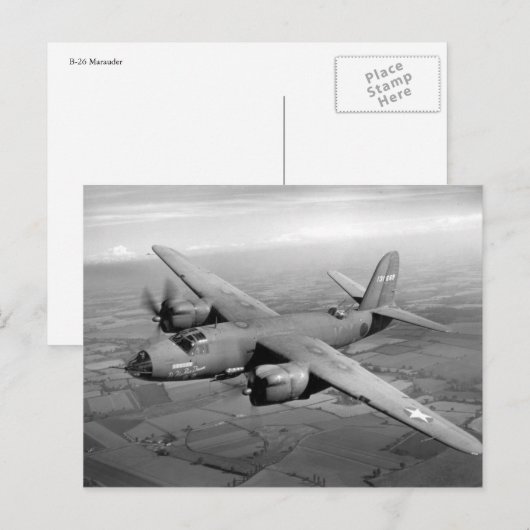 B-26 Marauder Postkarte (Vorne/Hinten)