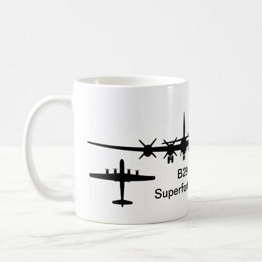 B-29 Superfestung Silhouette Kaffeetasse (Links)