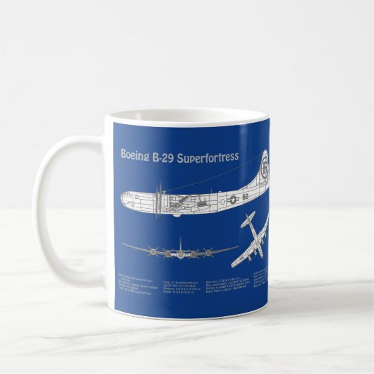 B-29 Superfortress - Flugzeugkonzepte ABD Kaffeetasse (Links)