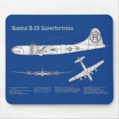 B-29 Superfortress - Flugzeugkonzepte ABD Mousepad (Vorne)