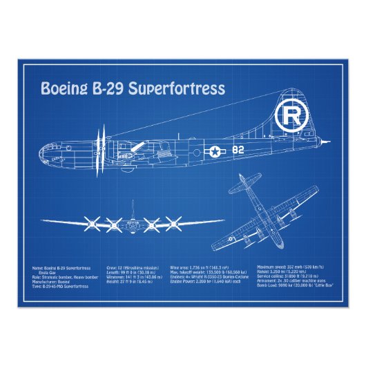 B-29 Superfortress - Flugzeugkonzepte AD Fotodruck (Vorne)