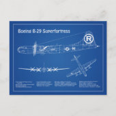 B-29 Superfortress - Flugzeugkonzepte AD Postkarte (Vorderseite)