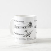B-29 Superfortress - Flugzeugkonzepte BD Kaffeetasse (Vorderseite Links)