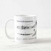 B-29 Superfortress - Flugzeugkonzepte BD Kaffeetasse (Links)