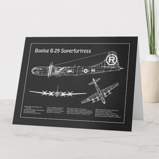 B-29 Superfortress - Flugzeugkonzepte PD Dankeskarte (Vorderseite)