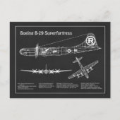 B-29 Superfortress - Flugzeugkonzepte PD Postkarte (Vorderseite)