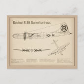 B-29 Superfortress - Flugzeugkonzepte SD Postkarte (Vorderseite)