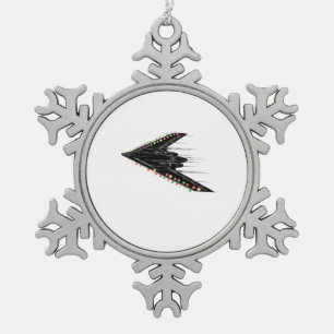 B-2 B2 Spirit-Tarnkappenbomber-Jet-Plane 4. Juli Schneeflocken Zinn-Ornament