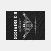 B-2 Bomber Aircraft Schematic Military Stealth Bom Fleecedecke (Vorderseite (Horizontal))
