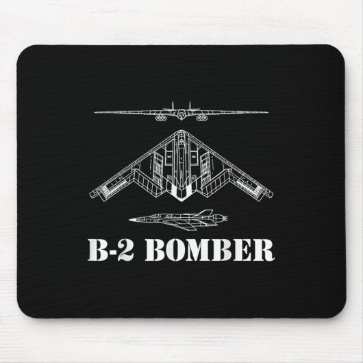 B-2-Bomber-Flugzeug-Schaltplan Militär-Tarnkappenb Mousepad (Vorne)