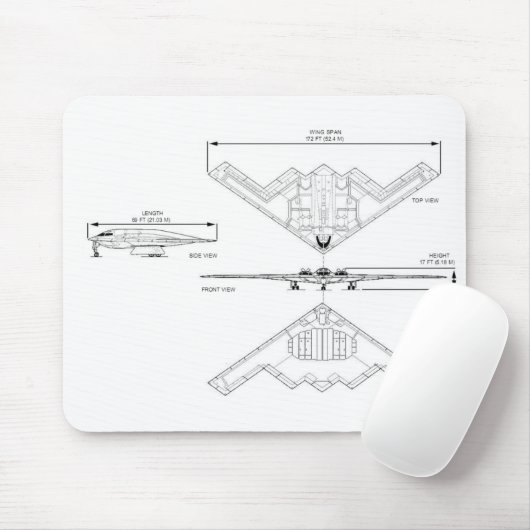 B-2-Geist Mousepad (Mit Mouse)