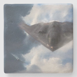B-2 Spirit Stealth Bomber GHOST MAKER Steinuntersetzer