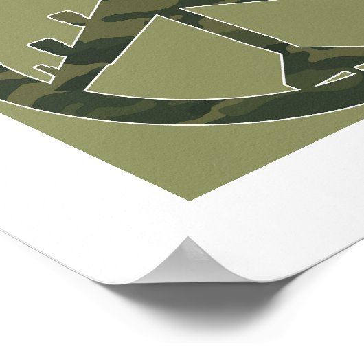 B-52 - Frieden durch Kraft - Friedenssymbol Poster (Ecke)