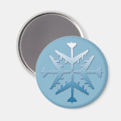 B-52 Schneeflocke Magnet (Vorderseite/Rückseite)