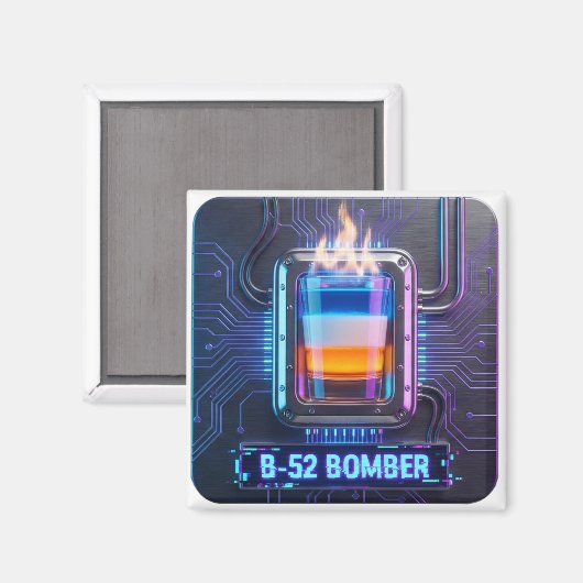 B-52 Shot Cyberpunk Bar Magnet (Vorderseite/Rückseite)
