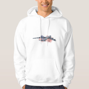 B-52 Strategischer Bomber mit amerikanischer Flagg Hoodie