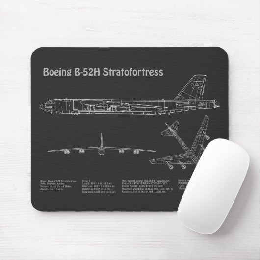 B-52 Stratofestress - Flugzeugkonzepte PD Mousepad (Mit Mouse)