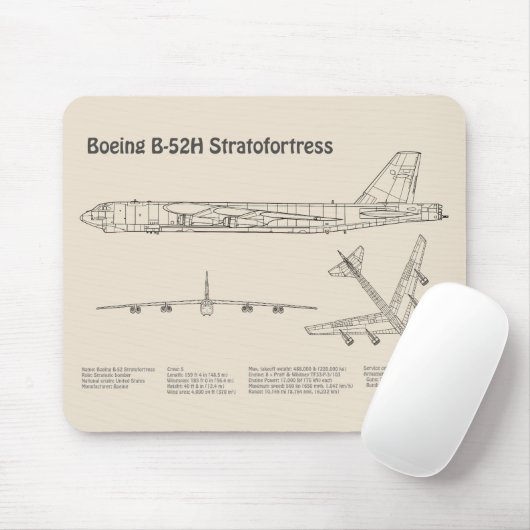 B-52 Stratofestress - Flugzeugkonzepte SD Mousepad (Mit Mouse)