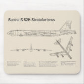 B-52 Stratofestress - Flugzeugkonzepte SD Mousepad (Vorne)