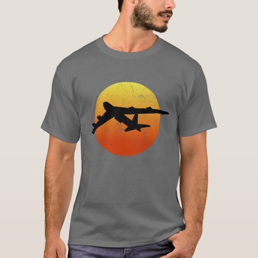 B-52 Stratofestress Silhouette Sunset Bomber B52 T-Shirt (Vorderseite)