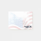 B-52 Stratofestung mit amerikanischem Flaggenhinte Post-it Klebezettel (Vorderseite)