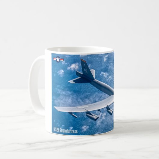 B-52H STRATOFORTSCHRIFT KAFFEETASSE (Vorderseite Links)